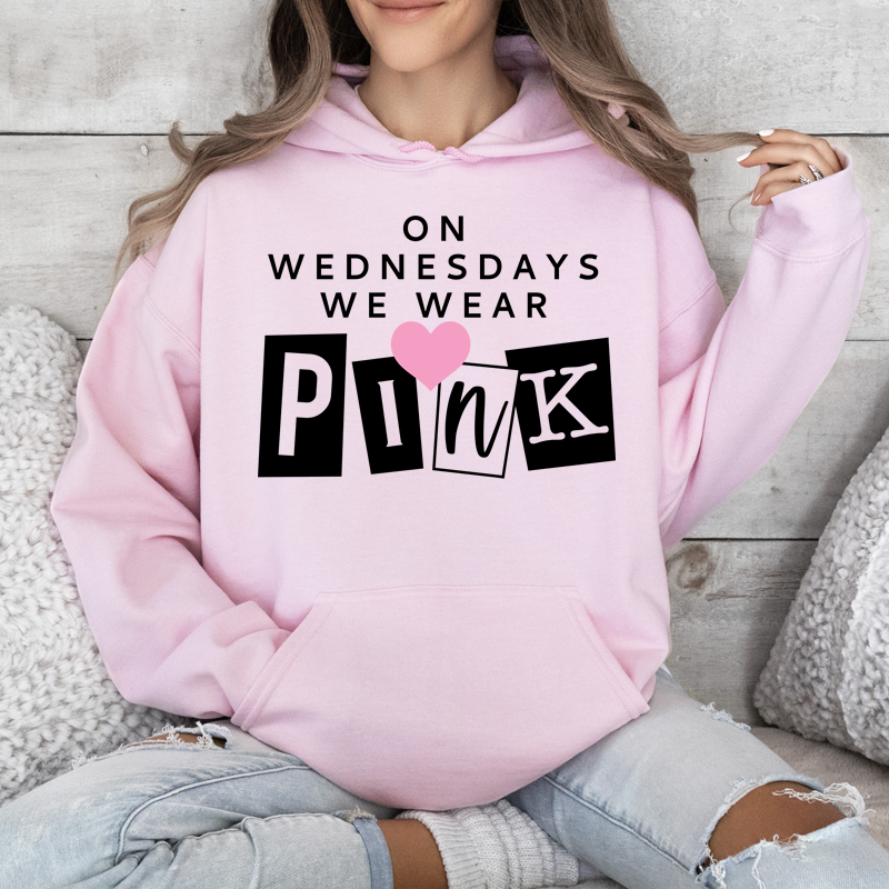 On Wednesday's We Wear Pink Hoodie