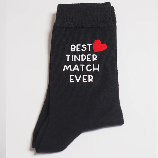Best Tinder Match Ever - Black Socks