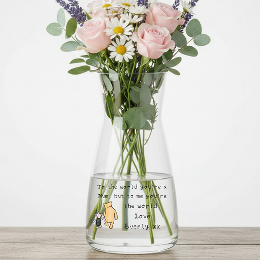 Personalised To the world you're a Mum - Glass Vase