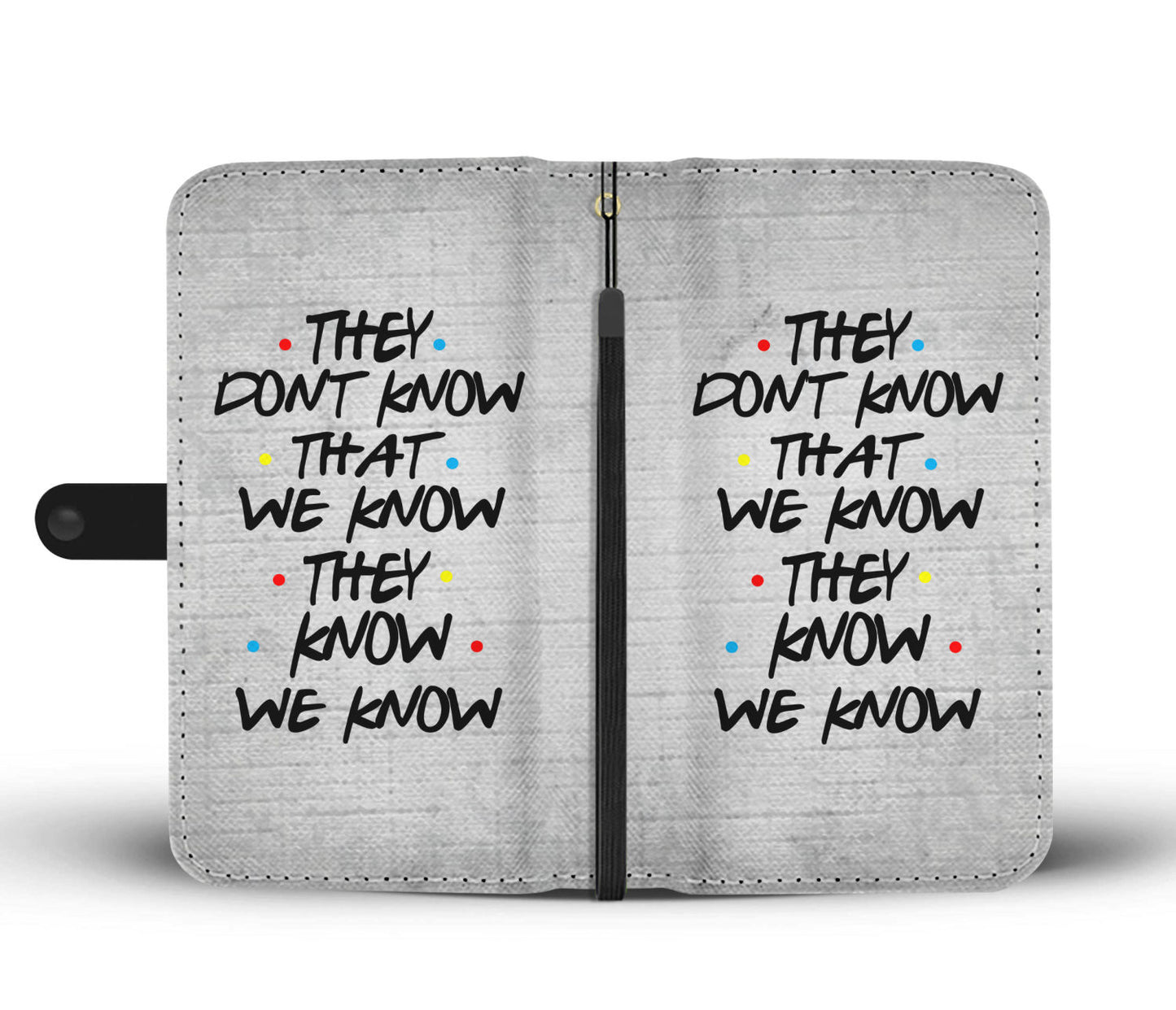 They Don't Know That We Know They Know We Know - Grey Wallet Phone Case