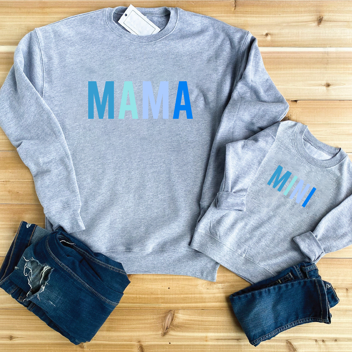 Mama Mini Blues Grey Sweatshirt