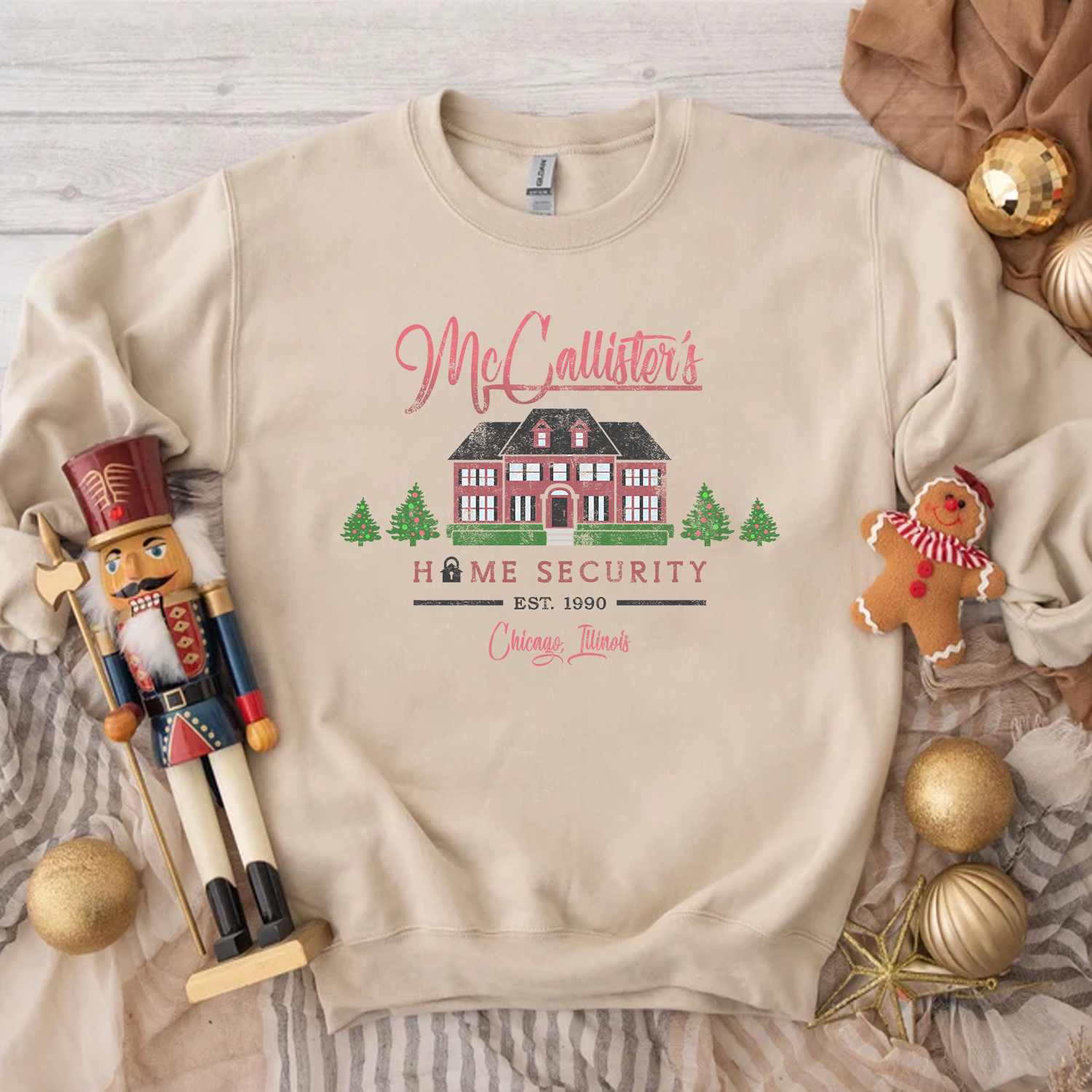 Ac Designs Riley McCallister Home Security Christmas Jumper Sweater – A.C designs ltd