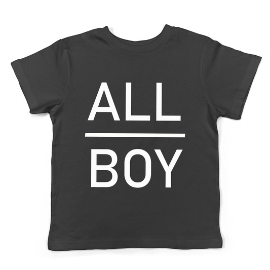 ALL BOY Design black T-Shirt Top baby, toddler and kids sizes!