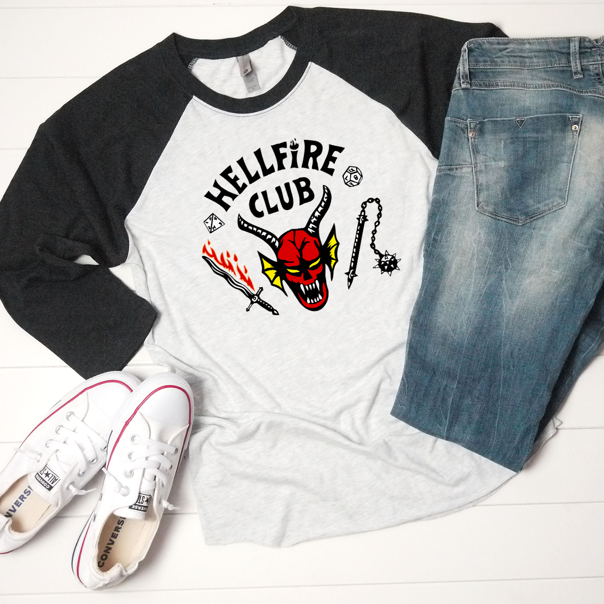 Hellfire Club Baseball T-Shirt