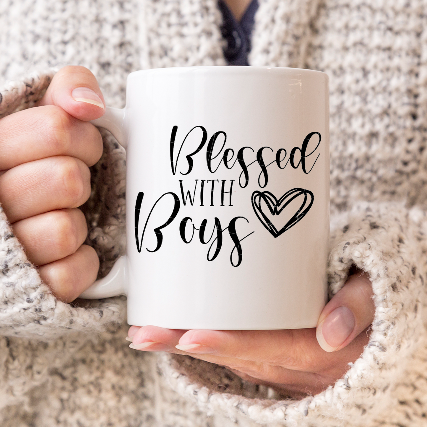 Blessed with Boys - cute coffee/tea Mug.