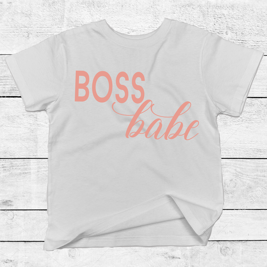 Boss Babe white T-Shirt   Top baby, toddler and kids sizes