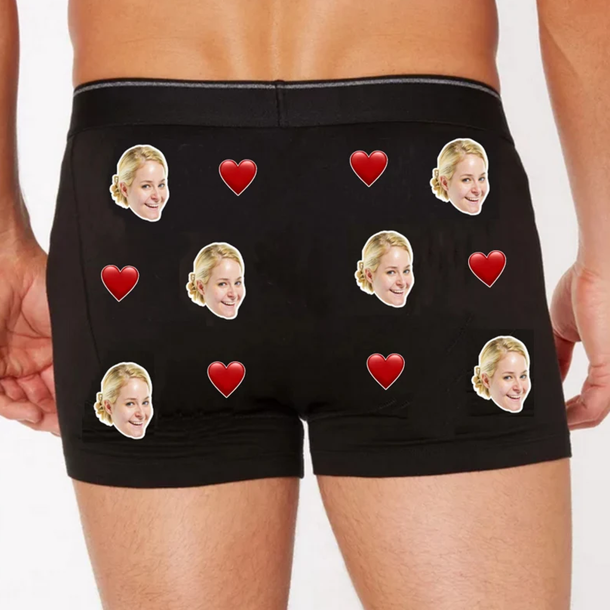 Custom Boxer with Couple face, Personalized Boxer Briefs