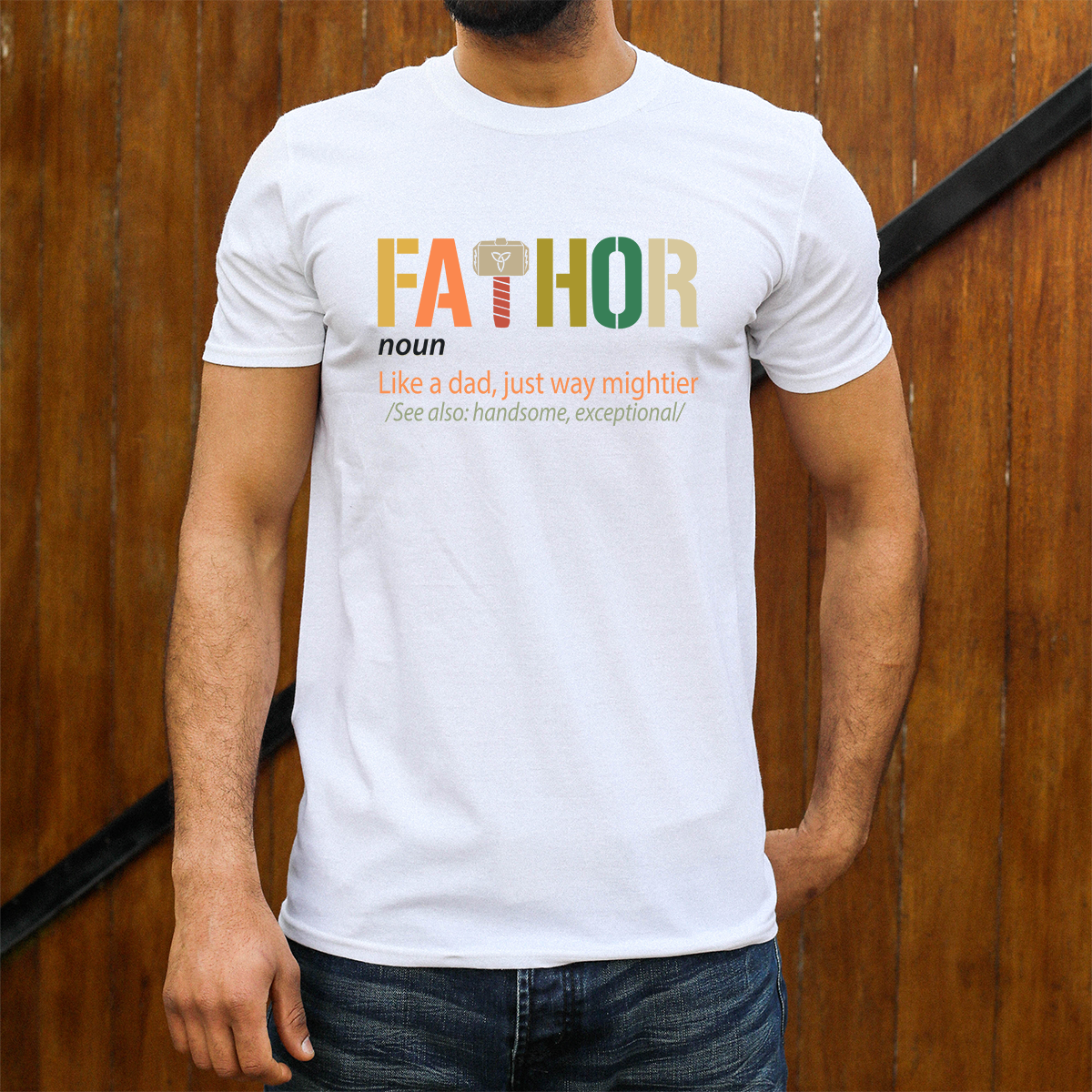 FATHOR definition - White t-shirt