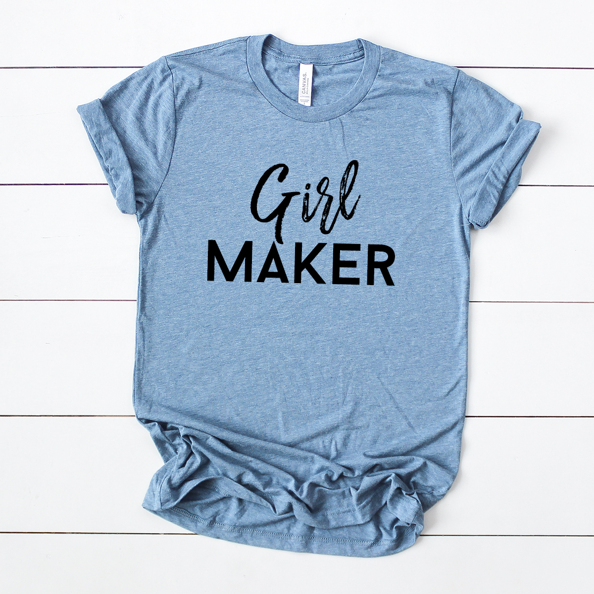 GIRL Maker - Blue causal t-shirt