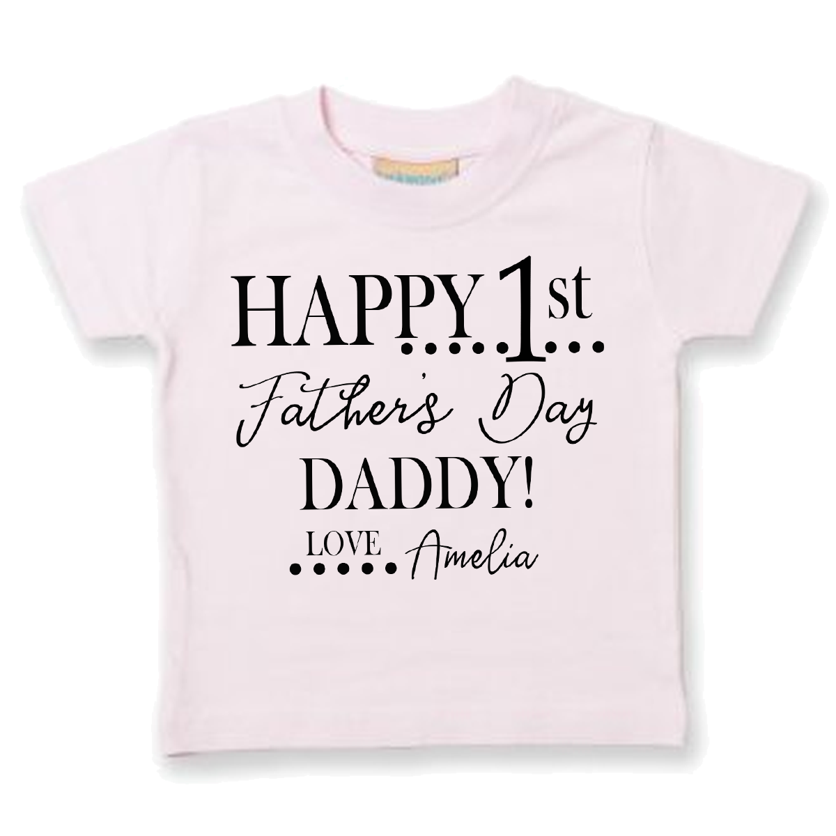 Happy 1st Father's Day Daddy - Personalised baby t-shirt