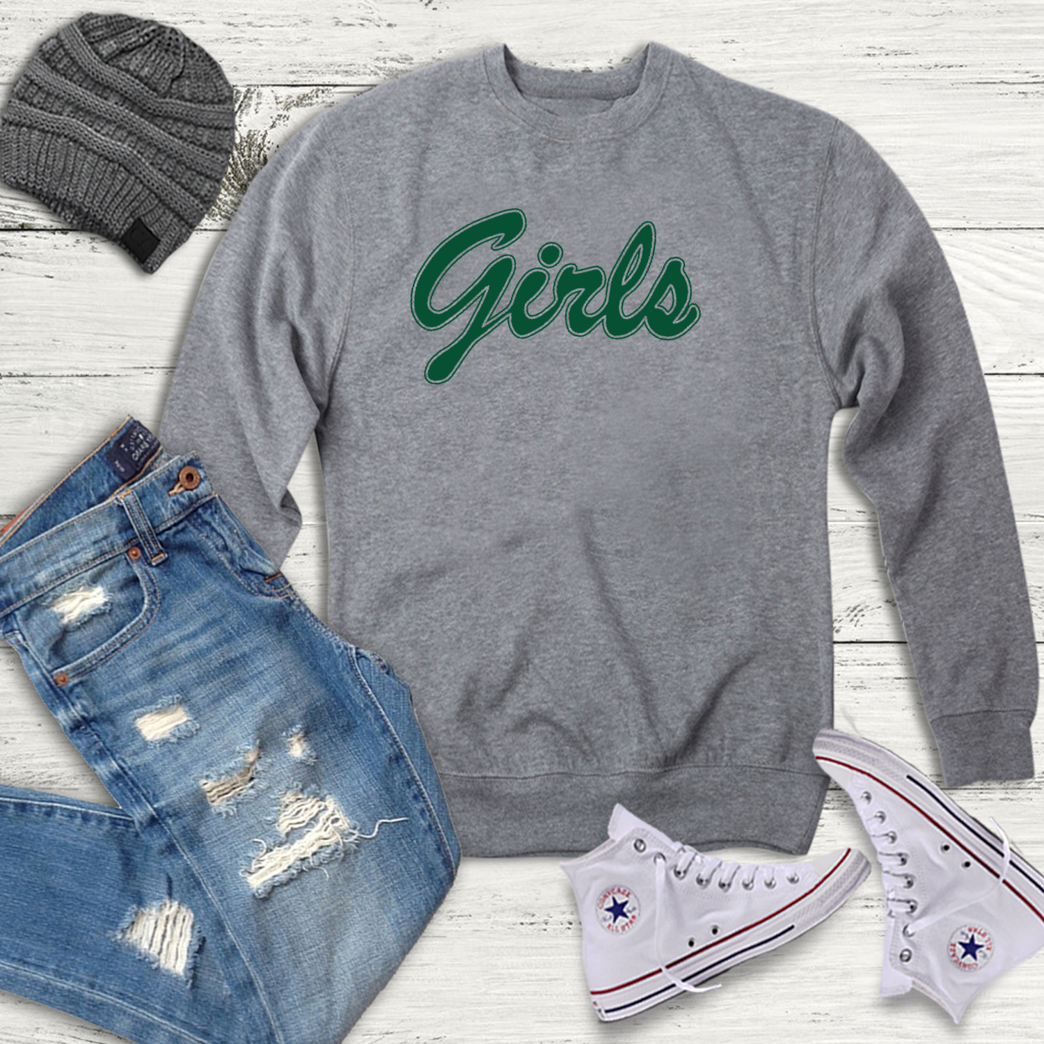 Girls 2025 grey sweatshirt