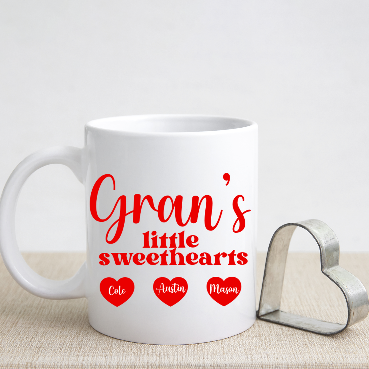 Grandmother's Little Sweetheart / Sweethearts Cut Valentine Mug Coffee Tea Cup
