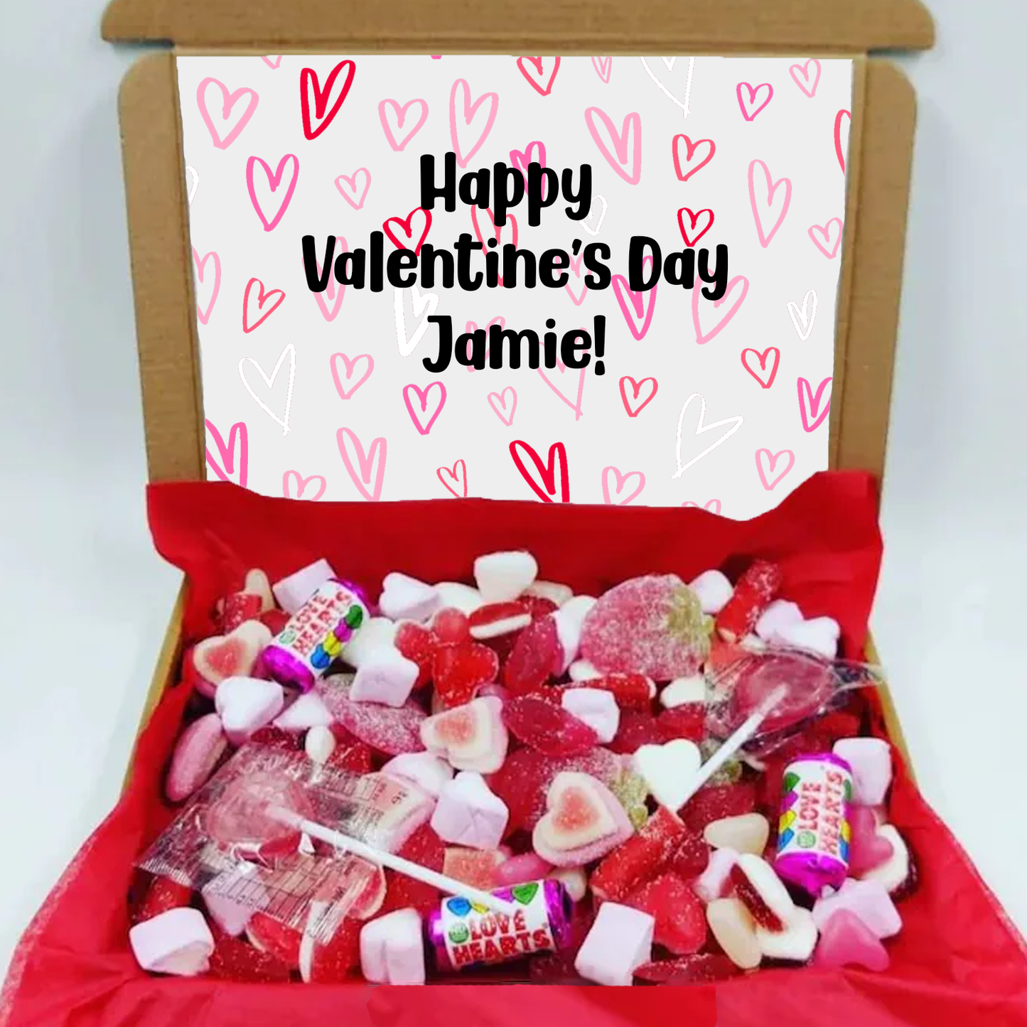 Personalised Happy Valentine's Day Sweet Box Gift