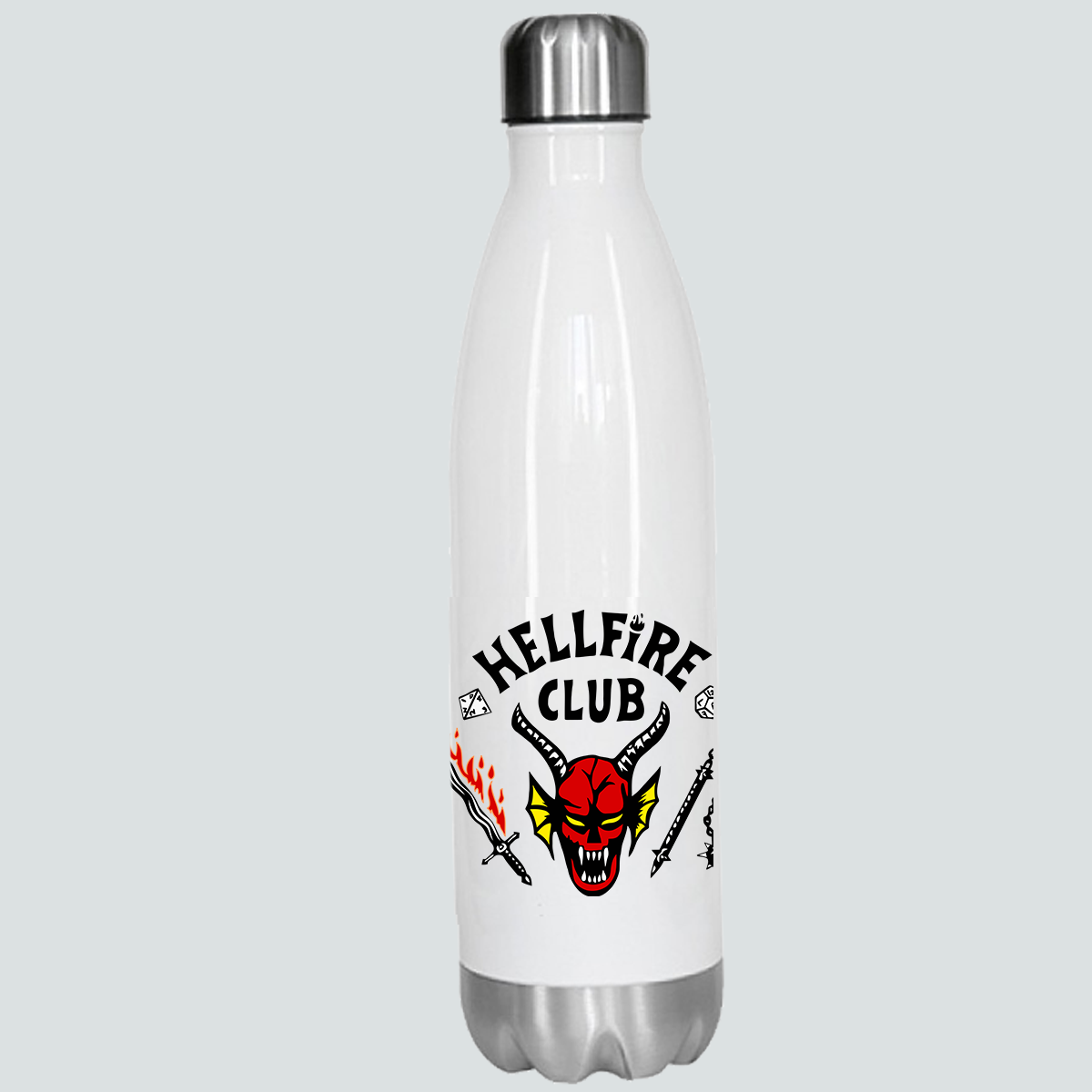 Hellfire Club White Insulated Bowling Water Bottle