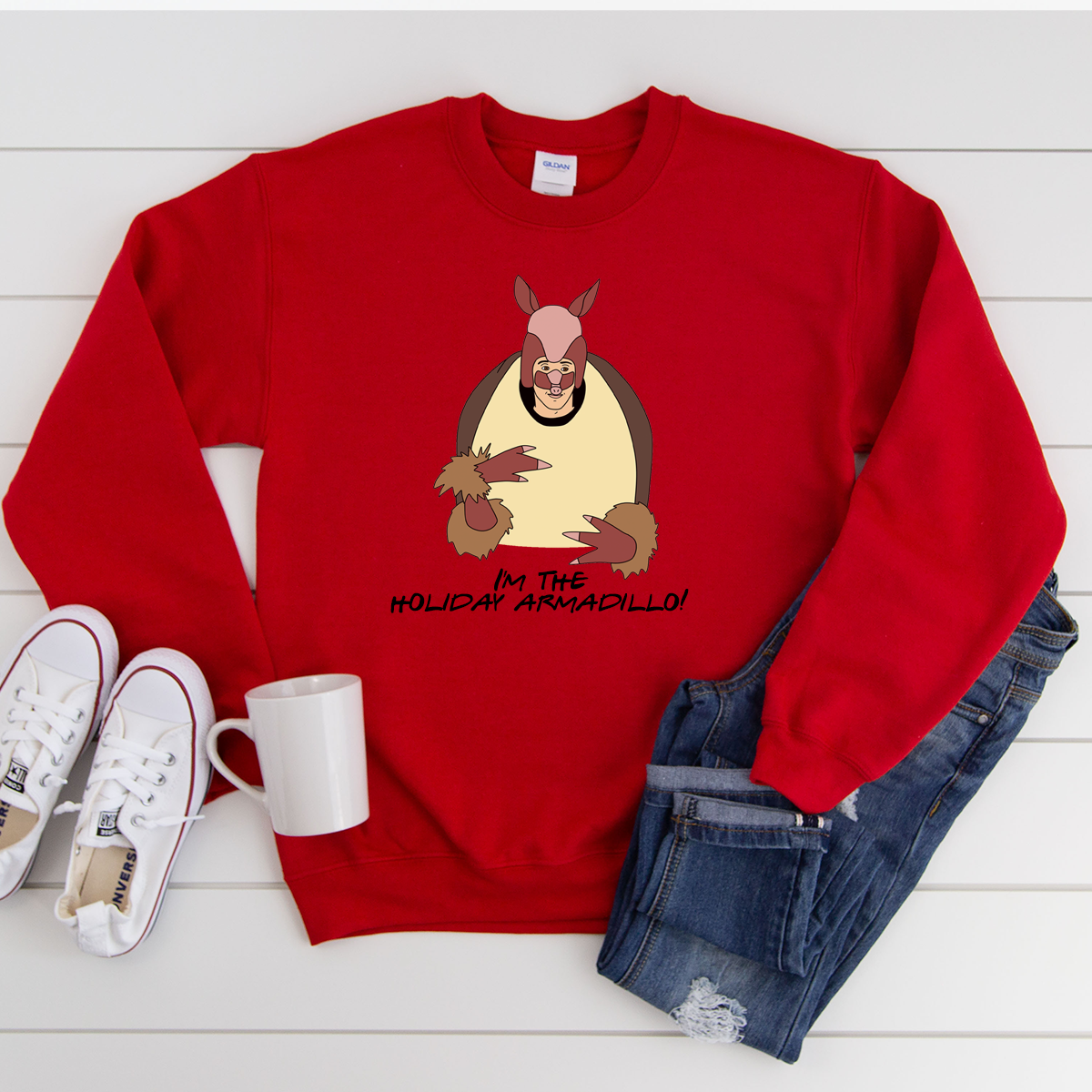I&#39;m The Holiday Armadillo - Funny Christmas Sweatshirt Xmas Jumper