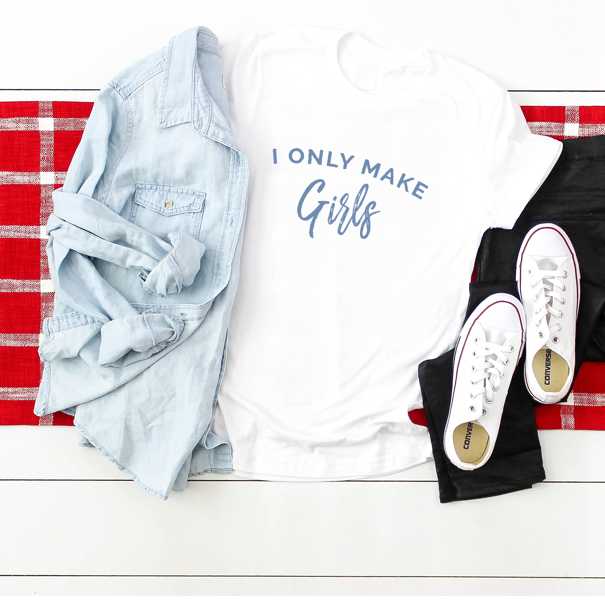I Only Make Girls White Casual T-Shirt