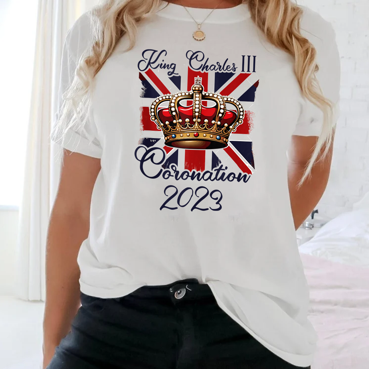 King Charles III Coronation Day White T-Shirt - Kids & Adults