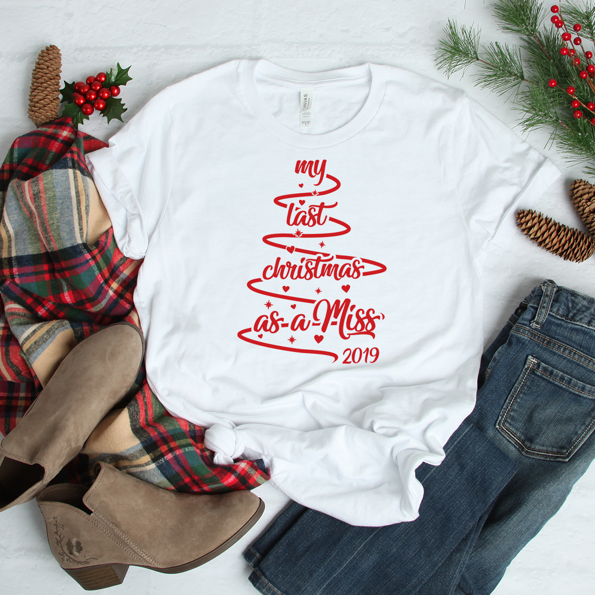 SALE - Last Christmas as a Miss 2019 white t-shirt