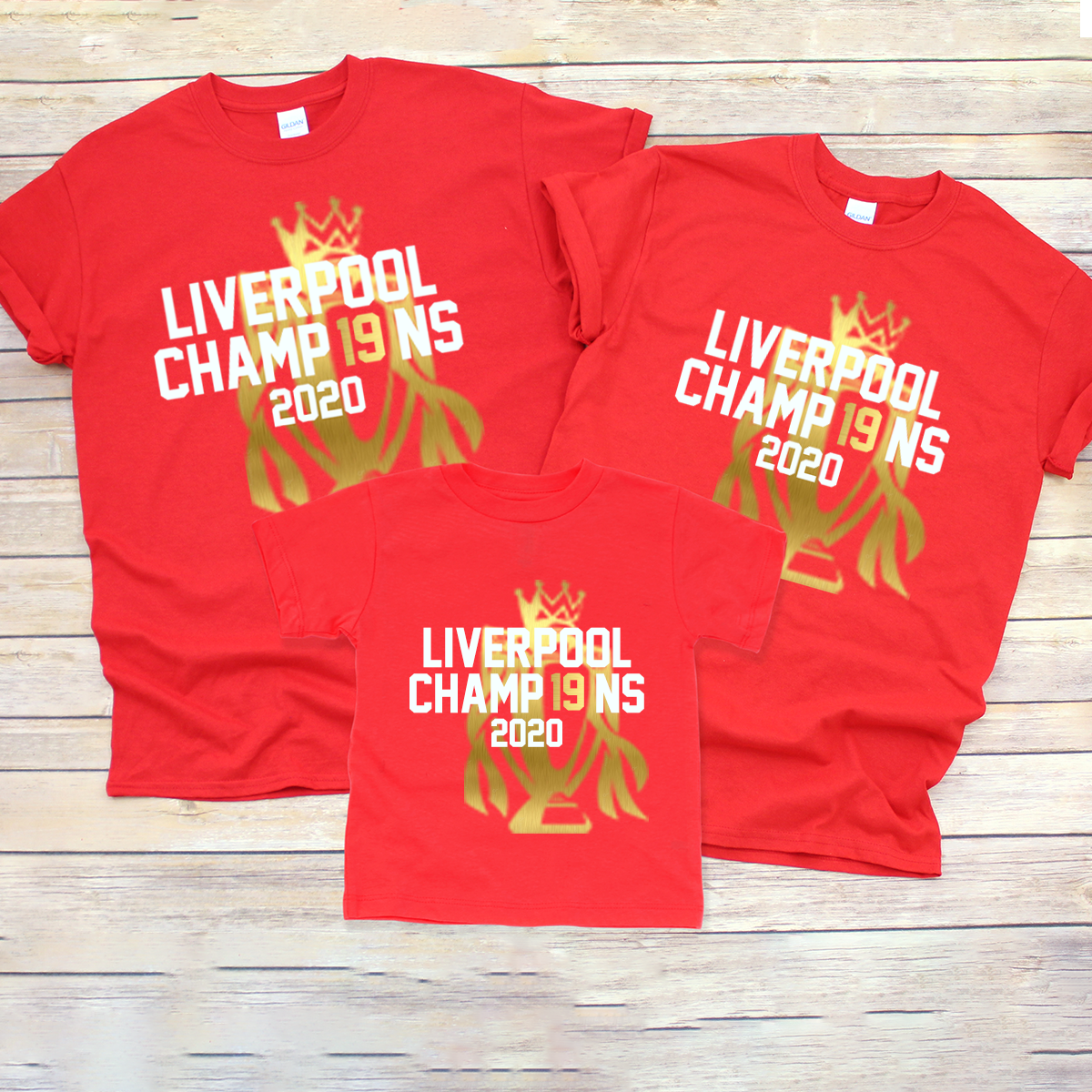 Liverpool English League Champions 2019-2020 Red T-Shirt