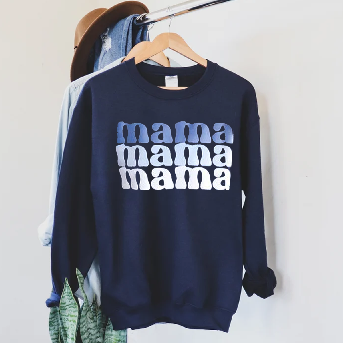 Mama Blues Design Navy Sweatshirt
