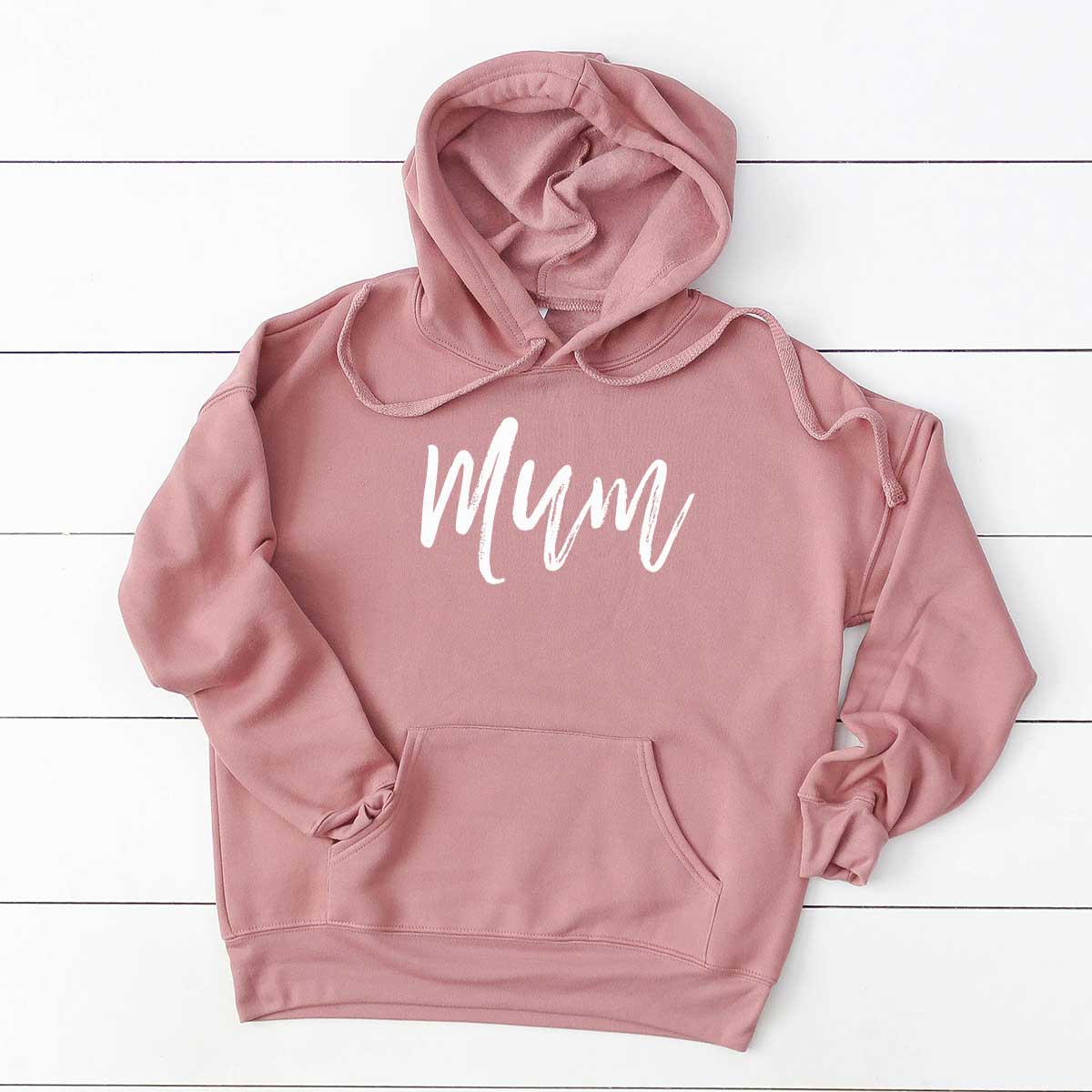 Mum script logo - Dusty Pink Hoodie