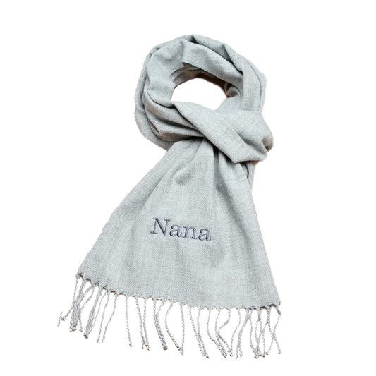 Personalised Embroidered Woven Scarf - 4 great colours to choose from!