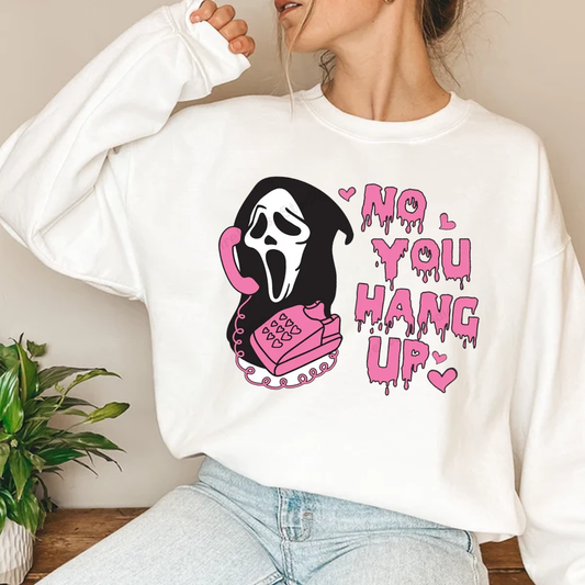 No You Hang Up - Ghostface Halloween Sweater