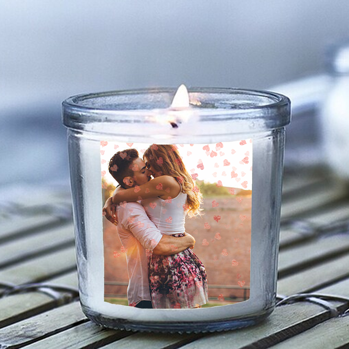 Personalised Photo Valentine&#39;s Day Candle - gift idea!