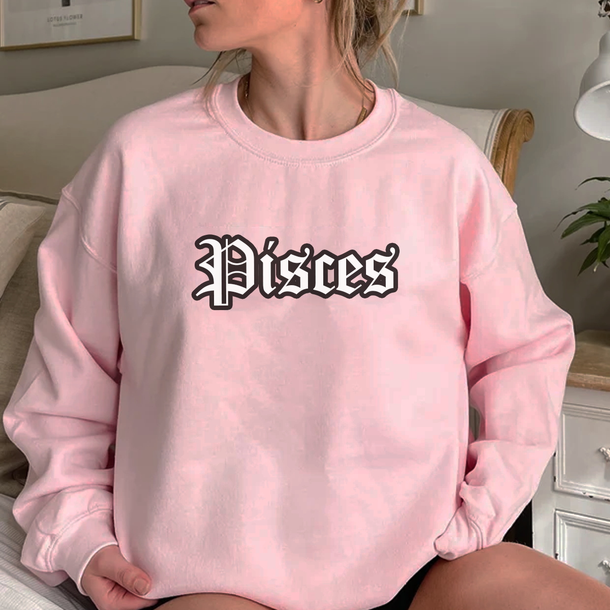Baby Pink Star Sign Sweatshirt