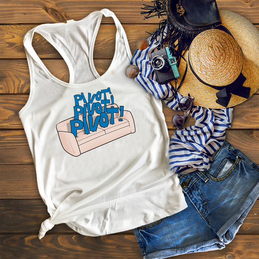 PIVOT  Racer back white vest top