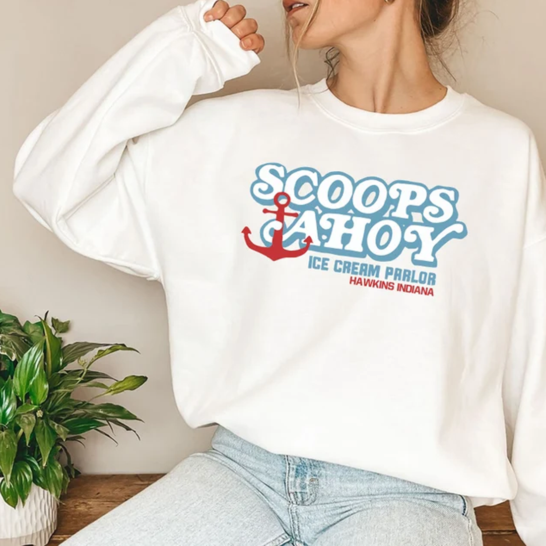 Scoops Ahoy Ice Cream Parlour Sweatshirt A.C designs ltd