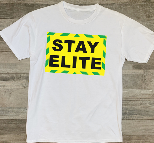 STAY ELITE white t-shirt (kids, mens & ladies sizes available)