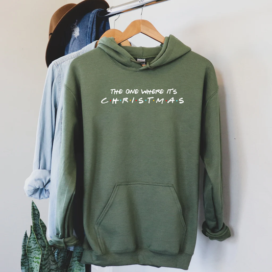 The One Where It's Christmas Green Christmas Sweater Hoodie