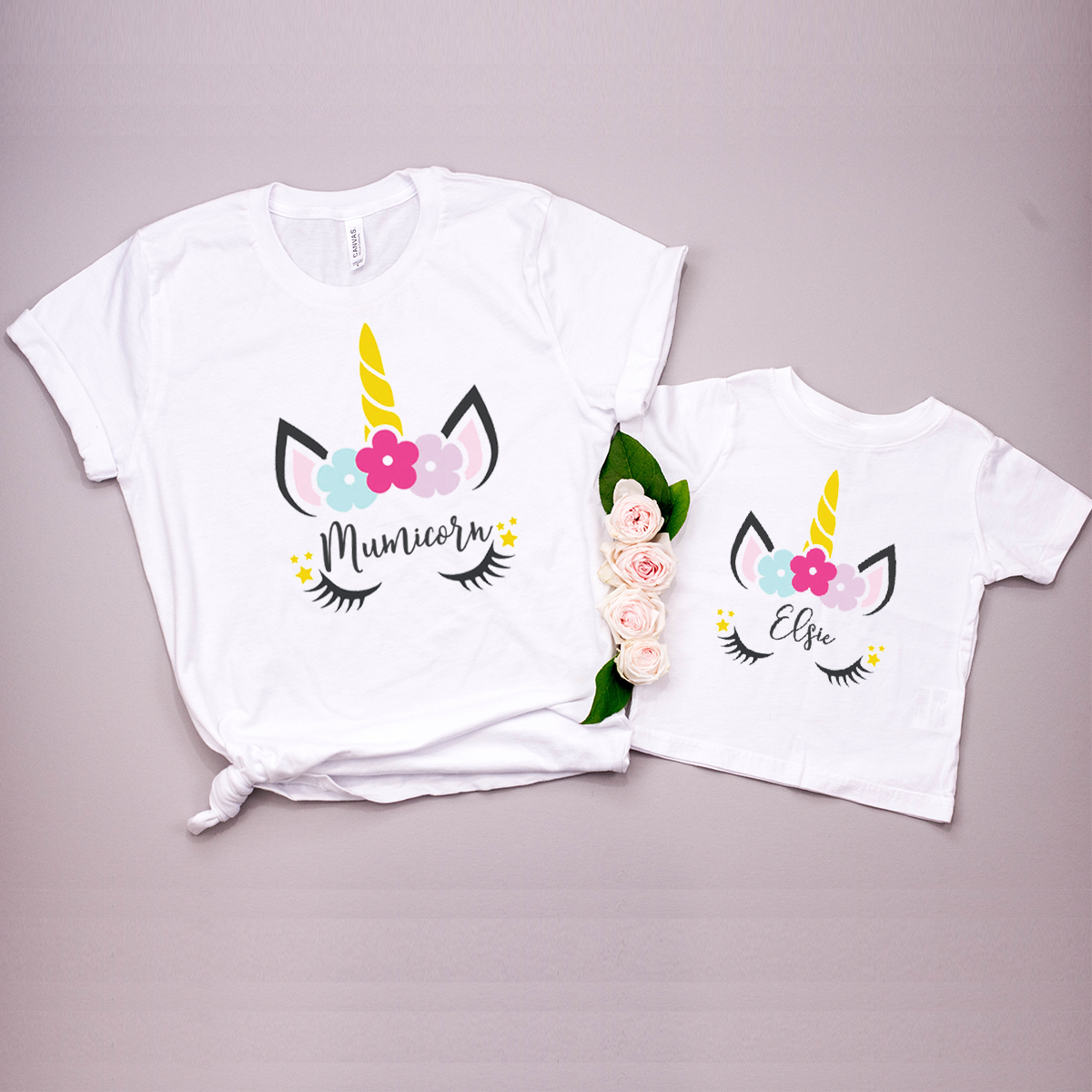 Momicorn Unicorn white t-shirt - Personalised options! USA